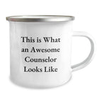 Funny Counselor Gifts from Friends - Awesome Counselor Looks Like Camping Mug, Inspirational Quote for Counselor Men Women Office Christmas Unique Gifts