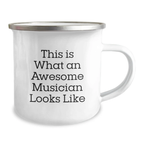 Funny Musician Gifts from Friends for Men Unique Graduation Camping Mugs with This Is What An Awesome Musician Looks Like Quote - Image 2