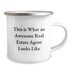 Gifts from Family, Friends, or Coworkers - Funny Real Estate Agent Camping Mug - Unique Christmas Unique Gifts for Real Estate Agents, Men, or Women