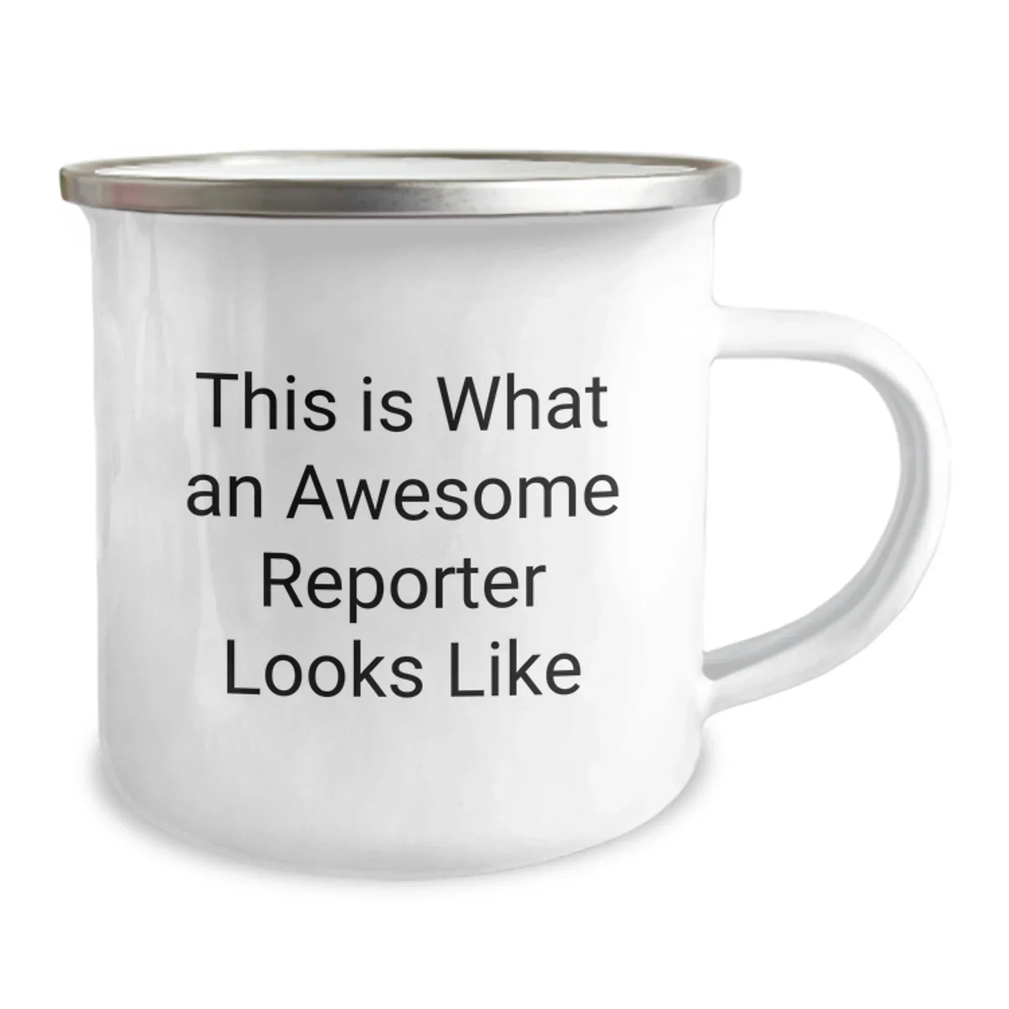 Funny Reporter Gifts for Men, Christmas Unique Gifts from Friends to Reporter, Camping Mug This 'Is What An Awesome Reporter Looks Like' Stainless Steel Mug