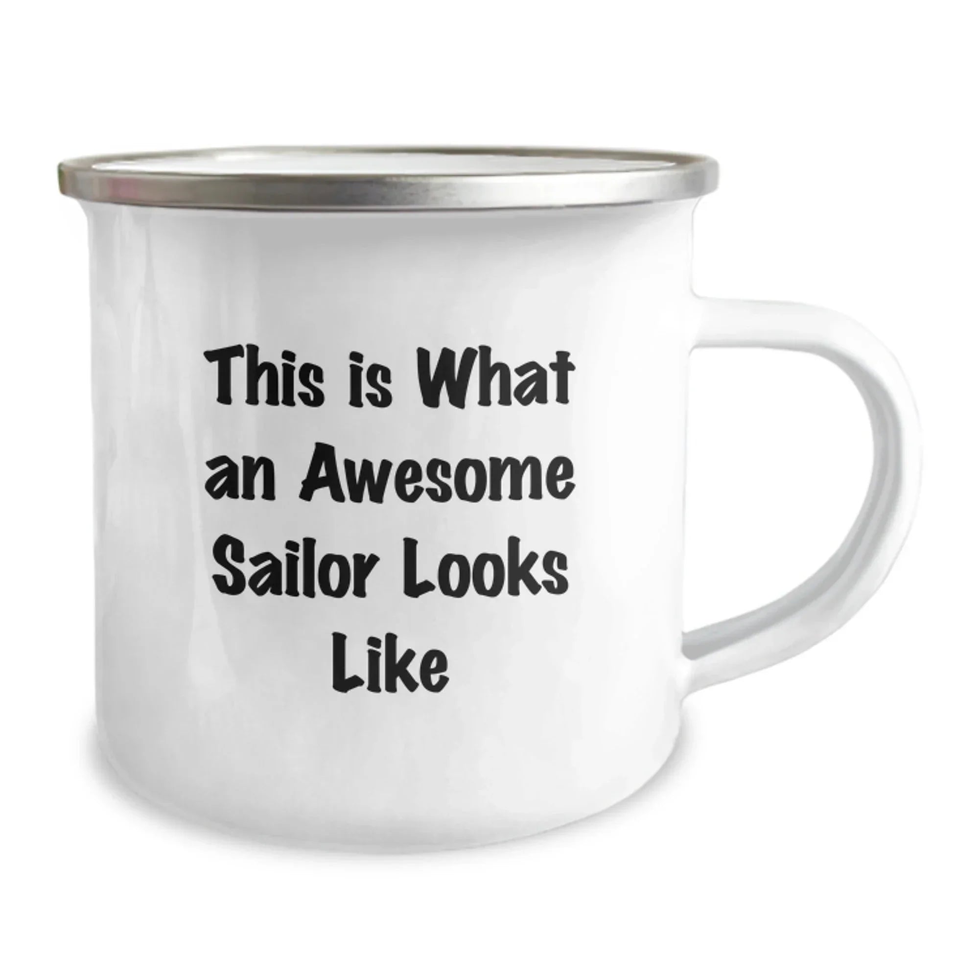 Sailor Gifts from Men to Awesome Sailor Friends - This Is What An Awesome Sailor Looks Like, 12 oz Camping Mug for Graduation Unique Gifts