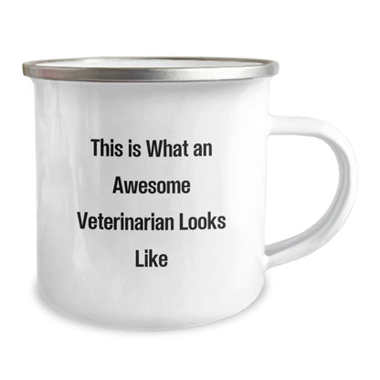 Veterinarian Gifts for Graduation - Funny Quote Camping Mug, Gifts from Family, Friends, Coworkers, For Veterinarian Men, Women, 12 oz Stainless Steel with Enamel Finish - Image 2