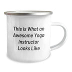 Funny Yoga Instructor Gifts for Her - Camping Mug, Graduation Unique Gifts from Friends to Yoga Instructor 'This Is What An Awesome Yoga Instructor Looks Like'