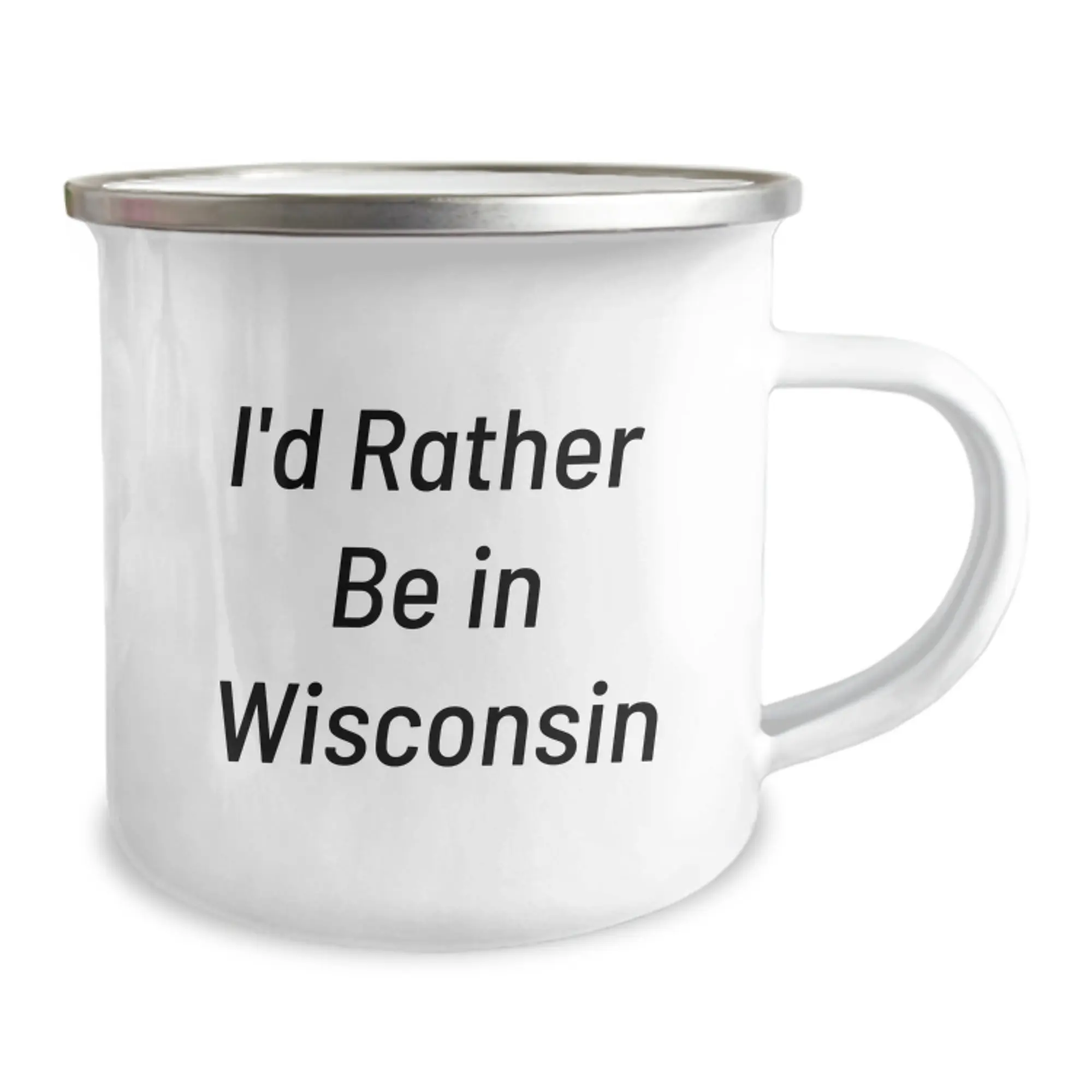 Wisconsin Gifts for Friends Funny Camping Mug I'd Rather Be In Wisconsin Graduation Unique Mugs Gifts from Men - Image 2