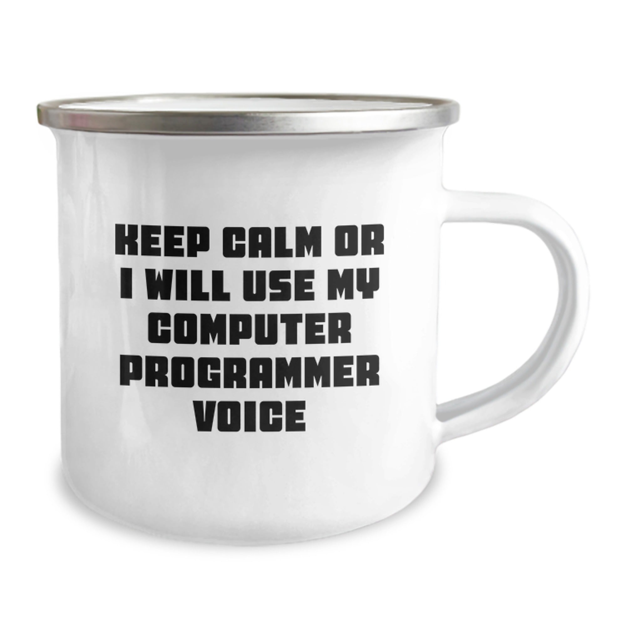 Funny Computer Programmer Birthday Unique Gift for Friends, Gifts from Men, Keep Calm Or I Will Use My Computer Programmer Voice, Camping Mug for Computer Programmer, Unique Birthday Unique Gifts - Image 2