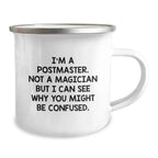 Postmaster Camping Mug Funny Gift Unique Christmas Memorable Presents for Friends and Family from Husband Wife Daughter Son