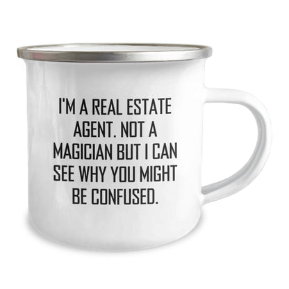 Funny Humor Real Estate Agent Gifts from Friends and Family for Real Estate Professionals Christmas Unique Presents for Real Estate Agents Camping Mug - Image 2