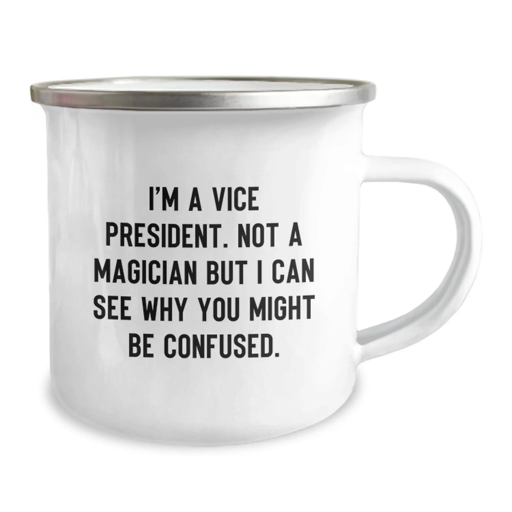 Funny Vice President Gifts - Graduation Unique Gifts from Friends, Coworkers, Family to Vice President, Men, Women - I'm A VP Mug, Camping Mug - Image 2