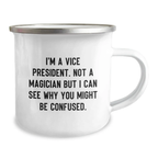 Funny Vice President Gifts - Graduation Unique Gifts from Friends, Coworkers, Family to Vice President, Men, Women - I'm A VP Mug, Camping Mug - Image 2