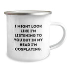 Gifts from Friends for Cosplaying Men and Women - Funny Camping Mug for Christmas Unique