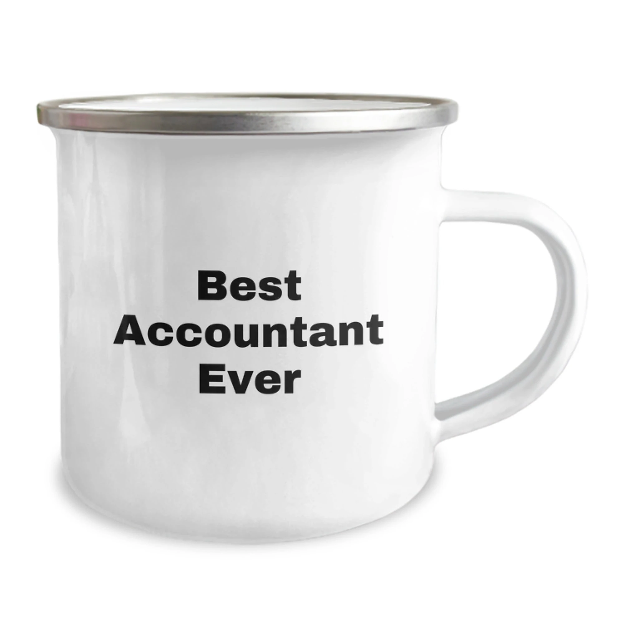 Funny Accountant Gifts from Men to Friends, Best Accountant Ever Camping Mug for Christmas Unique Presents, 12 oz Stainless Steel Enamel Finish Mugs