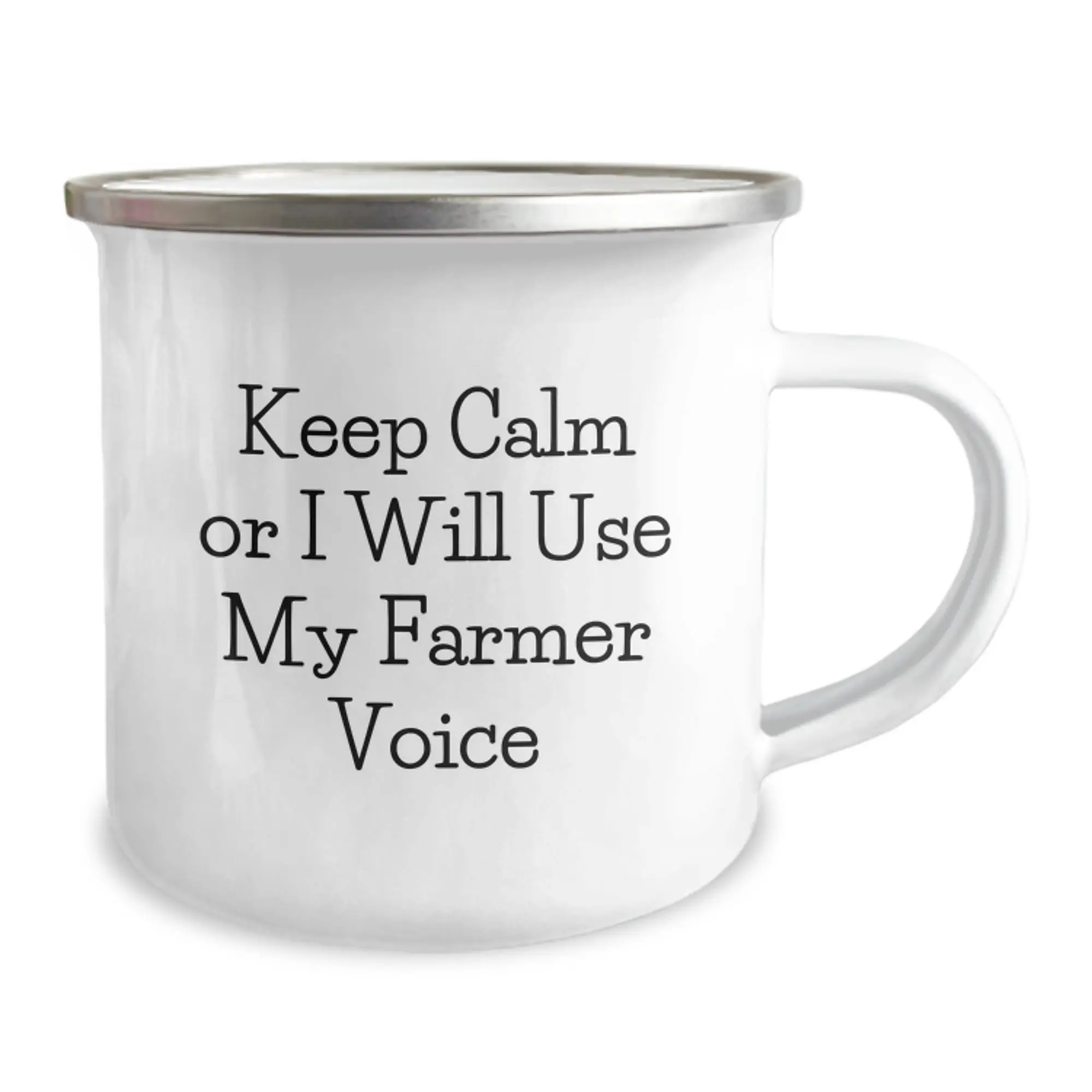 Funny Farmer Gifts for Mom - Keep Calm Or I Will Use My Farmer Voice Camping Mug - Unique Gifts from Family to Farmer Women - Image 2