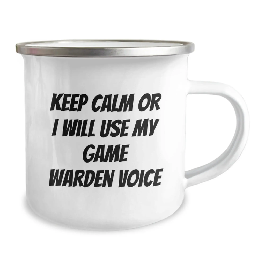 Funny Game Warden Gifts from Men, Keep Calm and Let the Game Warden Voice Do the Talking - Camping Mug for Game Wardens on Mother's Day - Image 2