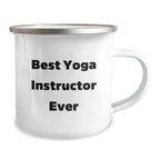 Funny Yoga Instructor Gifts from Friends - Best Yoga Instructor Ever Camping Mug for Men or Women, Unique Christmas Unique Gifts