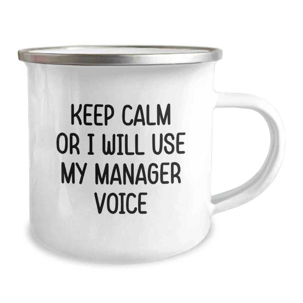 Funny Manager Gifts from Friends for Graduation Unique Mugs Keep Calm Or I Will Use My Manager Voice - Image 2