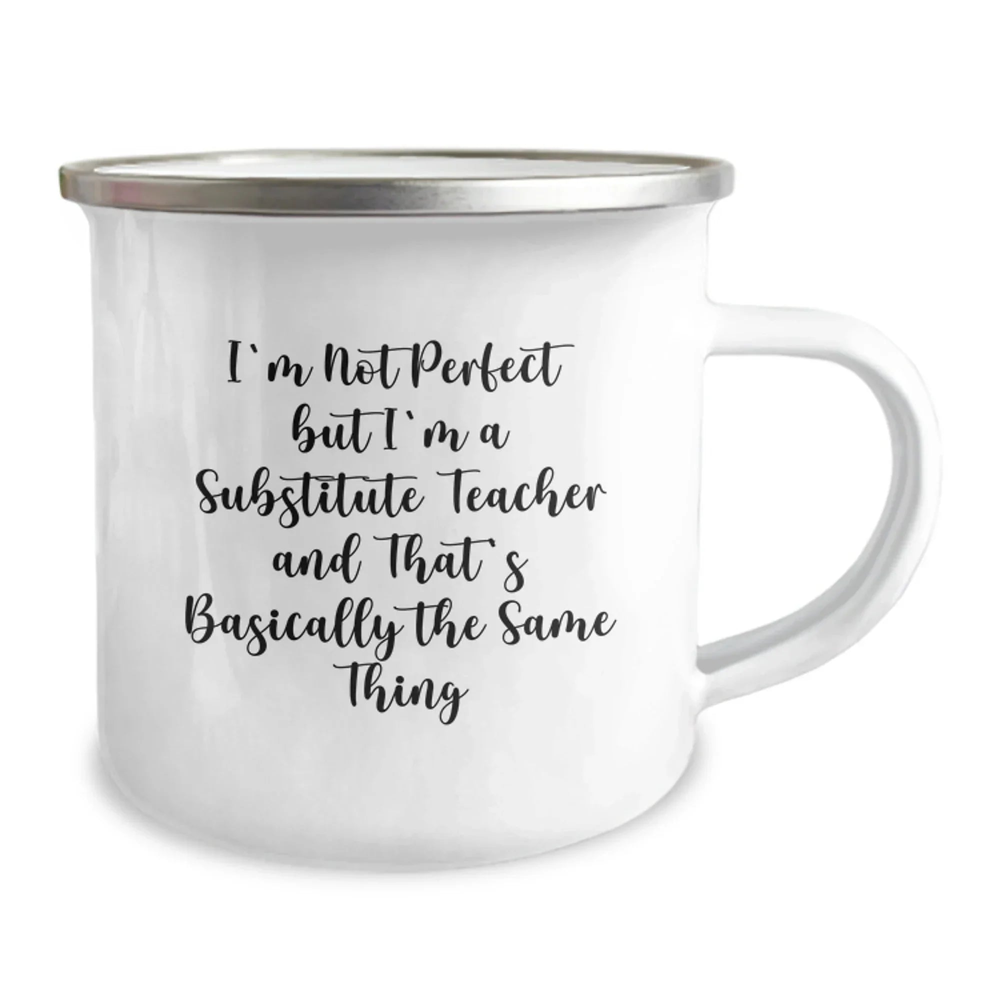 Funny Substitute Teacher Mugs Gifts for Men Women Friends Family from Coworkers - 'I'm Not Perfect But I'm A Substitute Teacher'