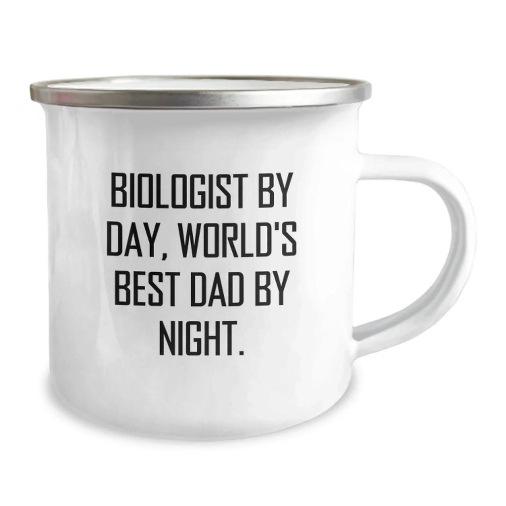 Funny Biologist Gifts, World's Best Dad by Night, Camping Mug for Men Graduation, Gifts from Dad, Perfect for Biologist