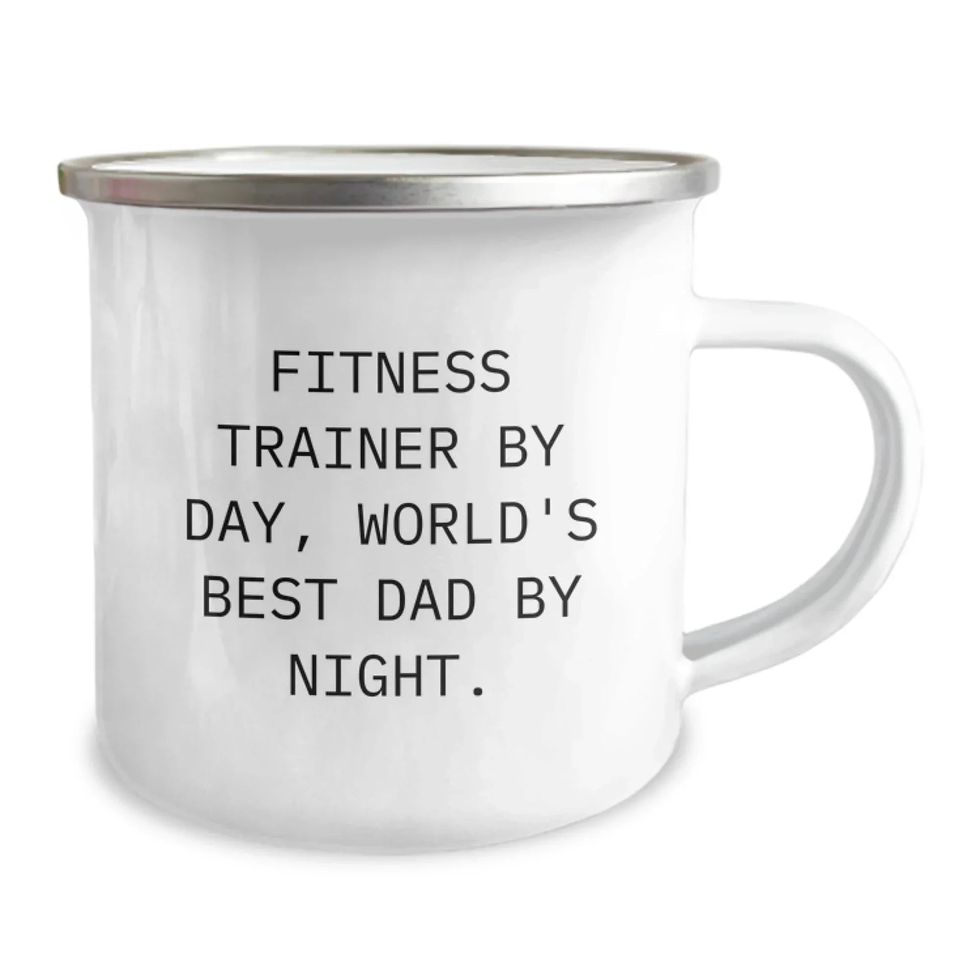 Fitness Trainer Christmas Unique Gifts from Dad to the World's Best Dad by Night, Funny Camping Mug for Fitness Trainer Enthusiasts, Fitness Trainer Lover Gifts for Men