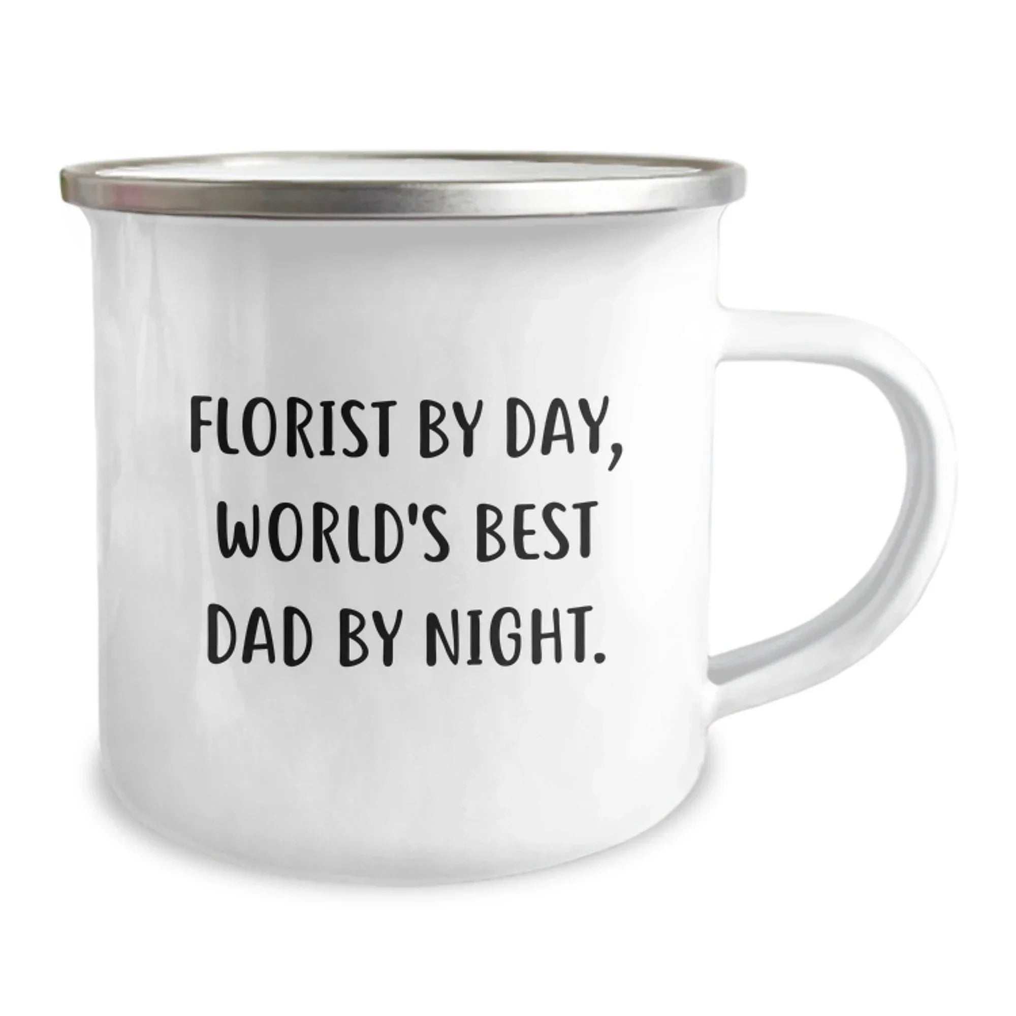 Funny Florist Gifts from Dad - World's Best Dad By Night Christmas Unique Mugs for Florist