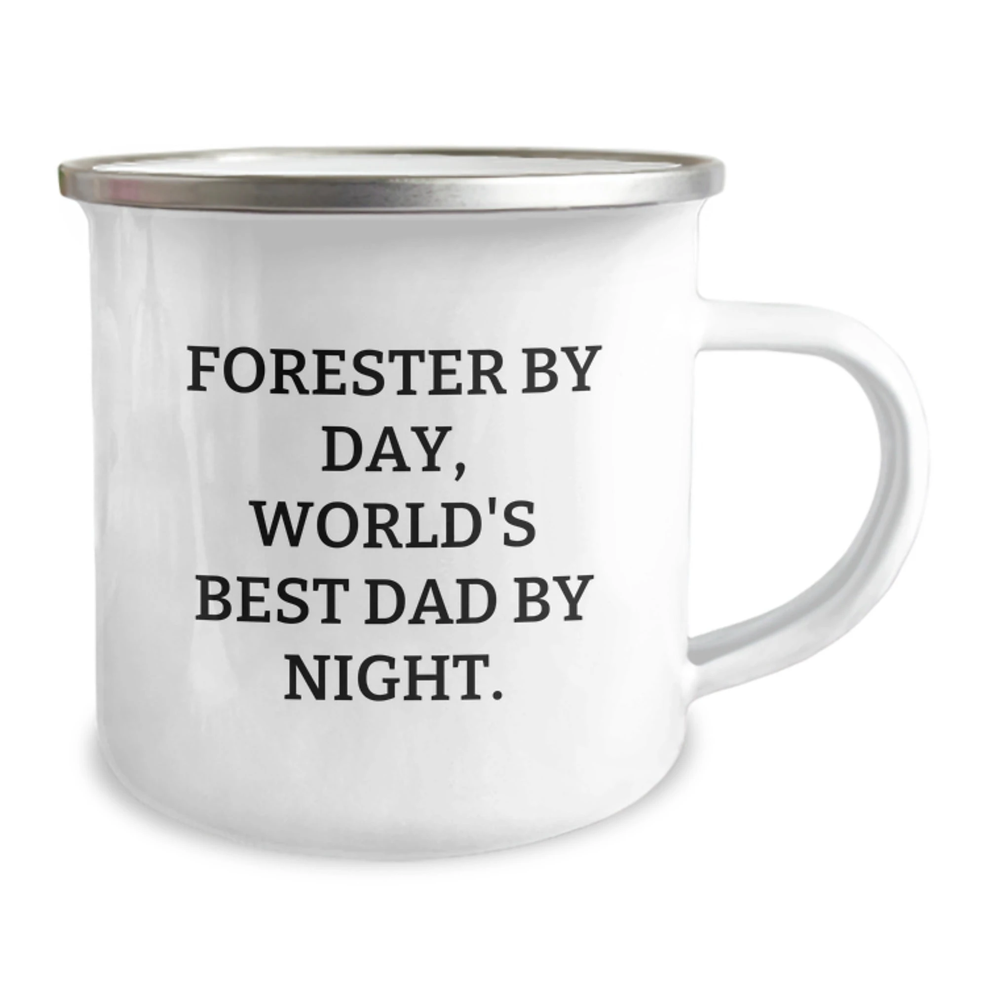 Forester Gifts for Men, Funny Camping Mug, 'Forester By Day, World's Best Dad By Night', Unique Christmas Unique Gifts from Men