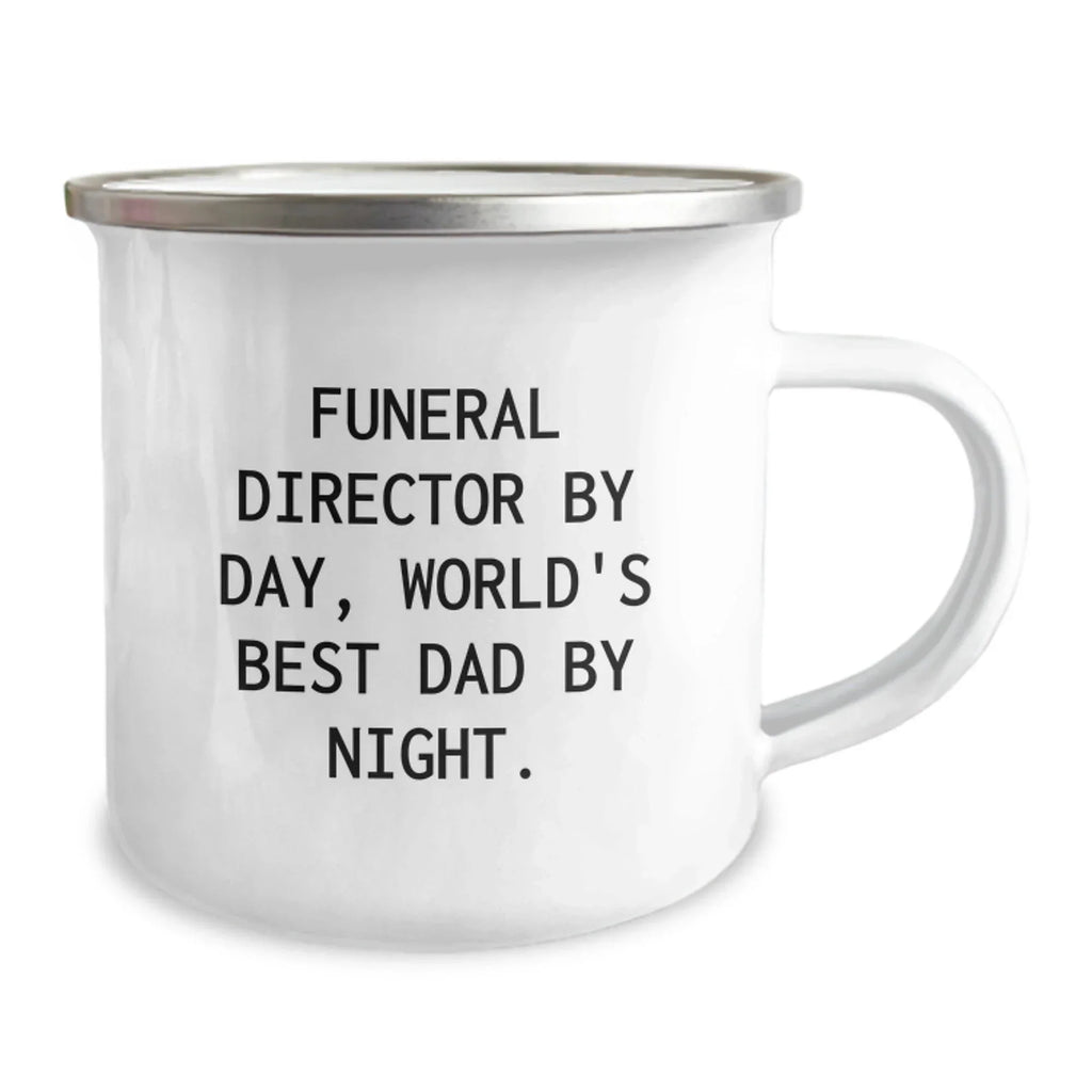 Funny Funeral Director Gifts from Men, Christmas Unique Mugs for Funeral Director By Day, World's Best Dad By Night.