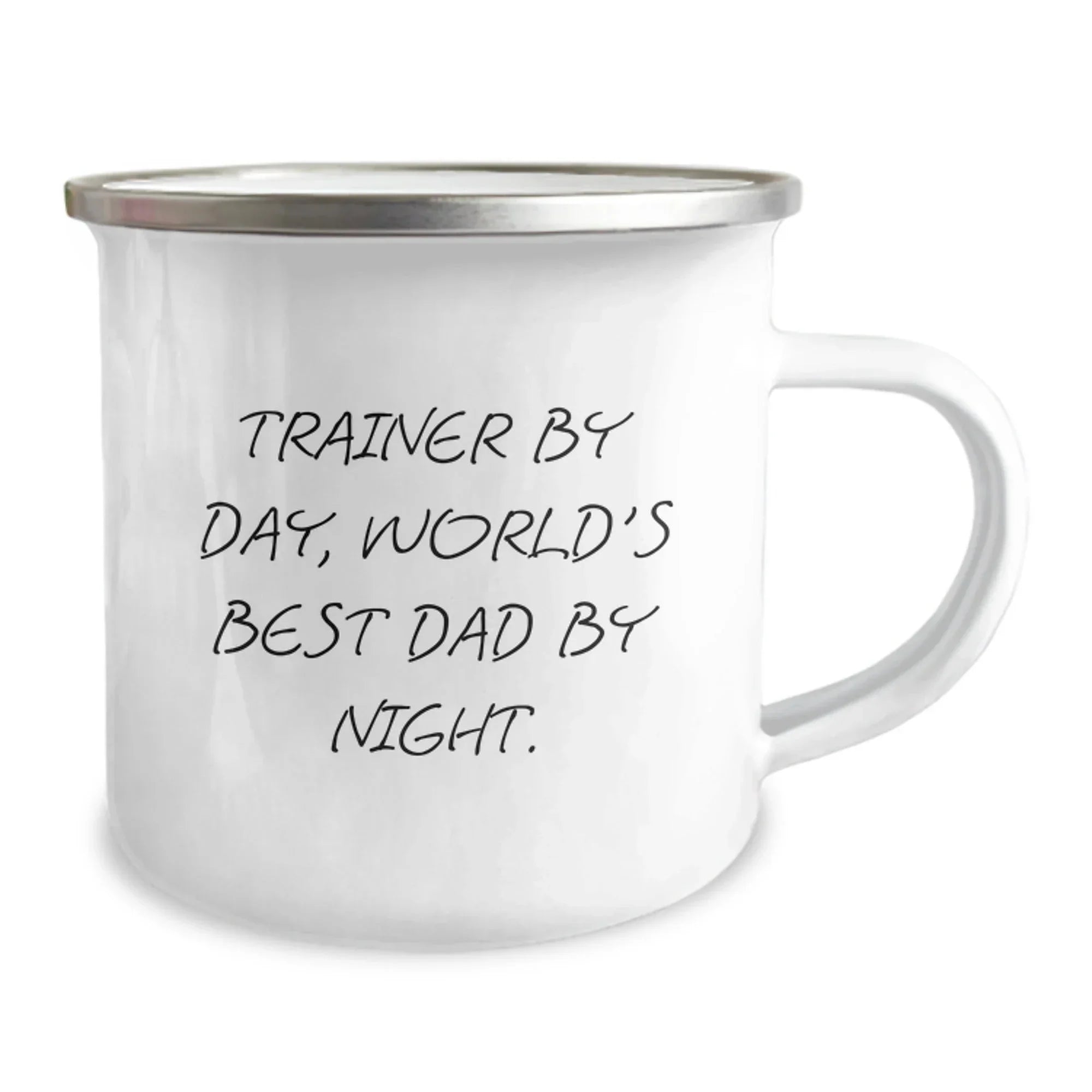 Funny Trainer Gifts from Men, Unique Camping Mug for Trainer Dad, Trainer By Day World's Best Dad By Night