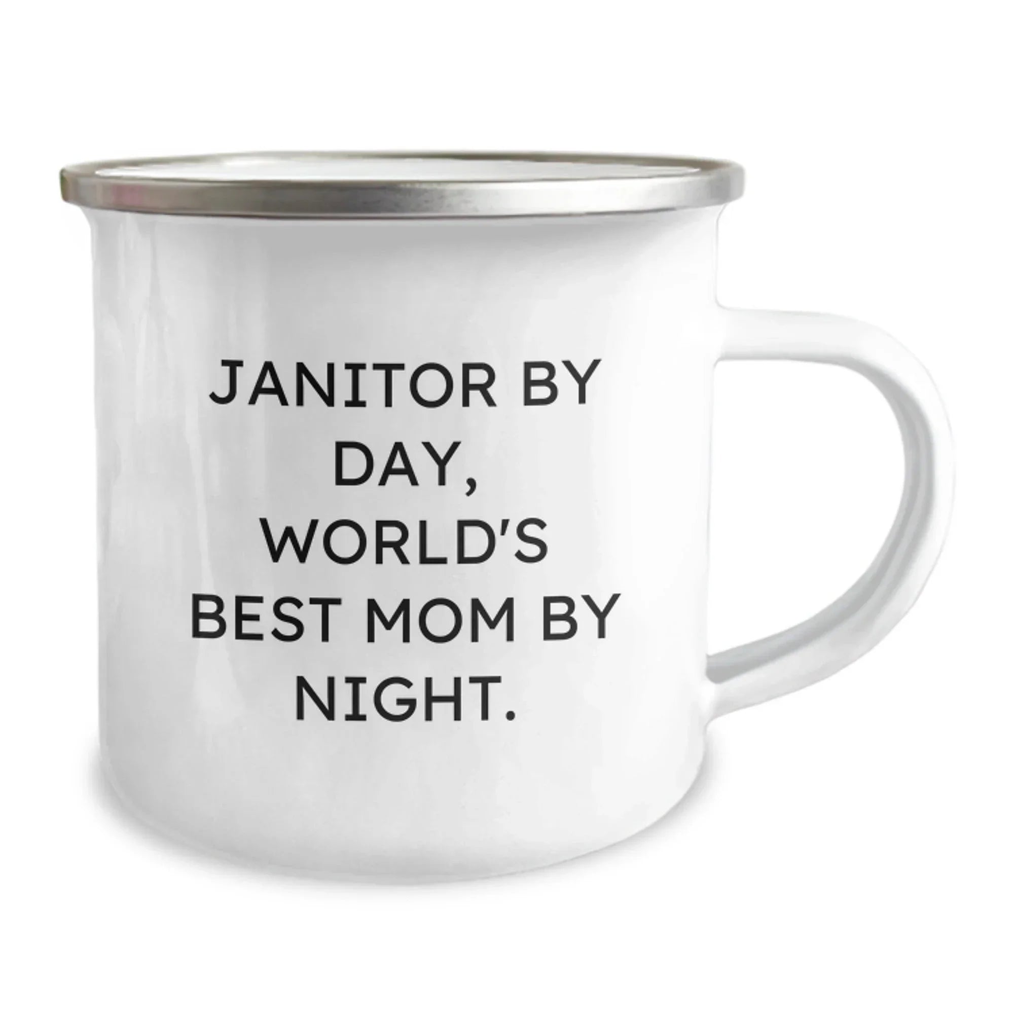 Funny Humorous Janitor Gifts, Unique Camping Mugs, World's Best Mom by Night Gifts from Friends, Family, or Coworkers, Perfect for Janitor Janice, Women, or Female Janitors Christmas Unique Gifts