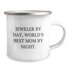 Funny Jeweler Gifts from Mom - Christmas Unique Gifts for the World's Best Mom - Camping Mug