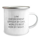 Gifts from Family for Law Enforcement Officer Camping Mug - Funny Quote, Christmas Unique Gifts for Men, Women, Coworkers, Friends, or Family, 12 oz Stainless Steel Camping Mug