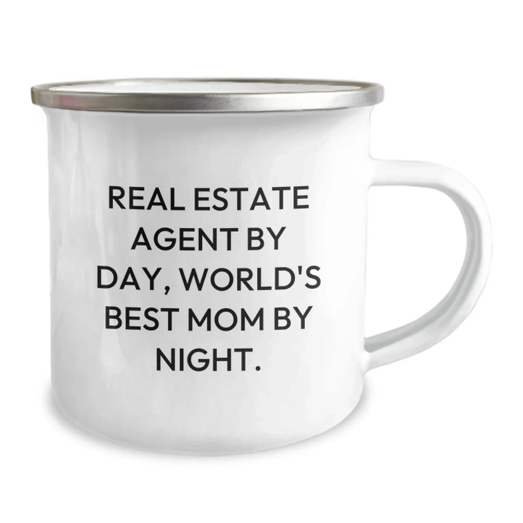 Real Estate Agent Funny Gifts from Mom for Real Estate Agent By Day, World's Best Mom By Night. Birthday Unique Gifts for Real Estate Agent