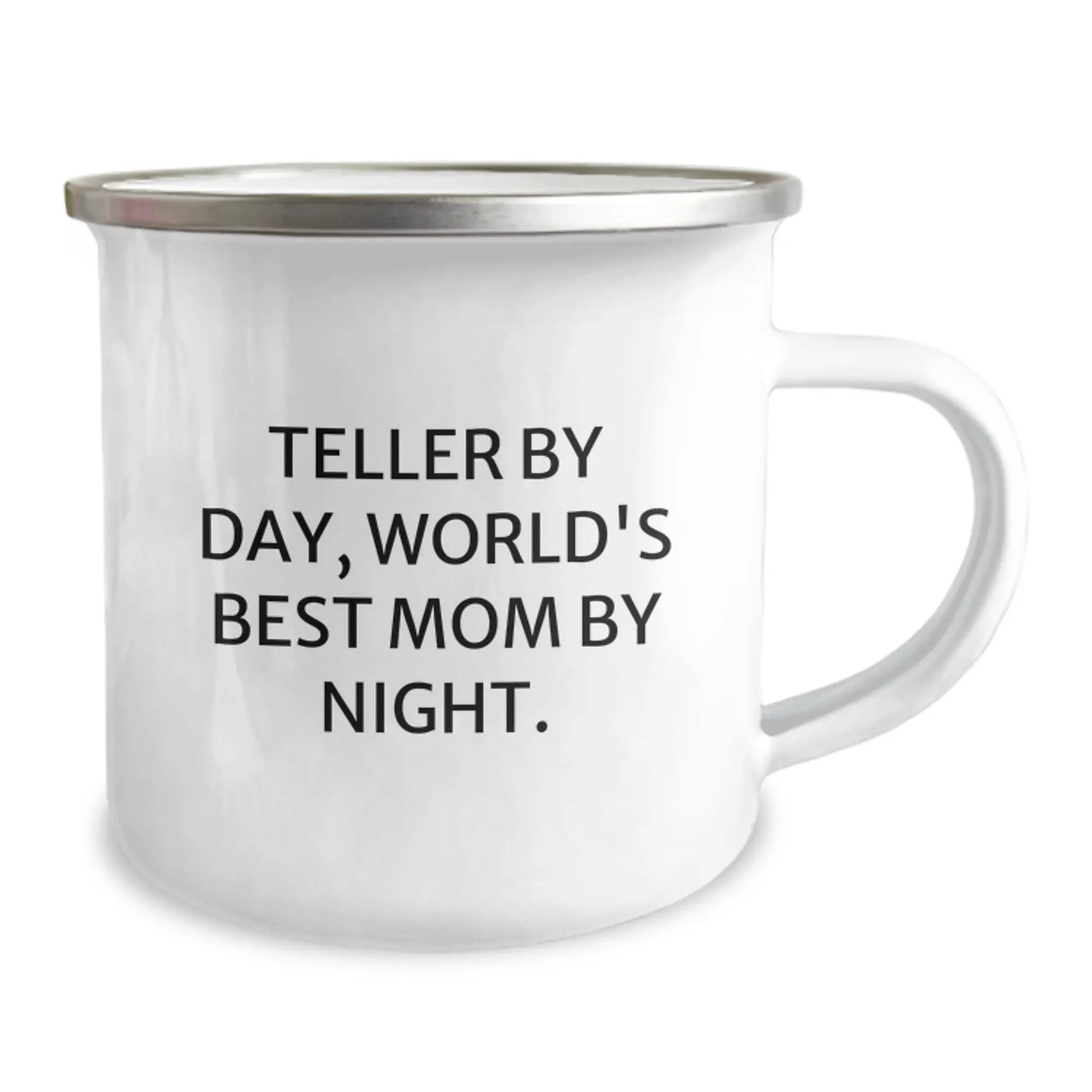 Funny Teller Gifts for Teller, Birthday Unique Mugs from Mom to Teller, Teller By Day World's Best Mom By Night Camping Mug - Image 2