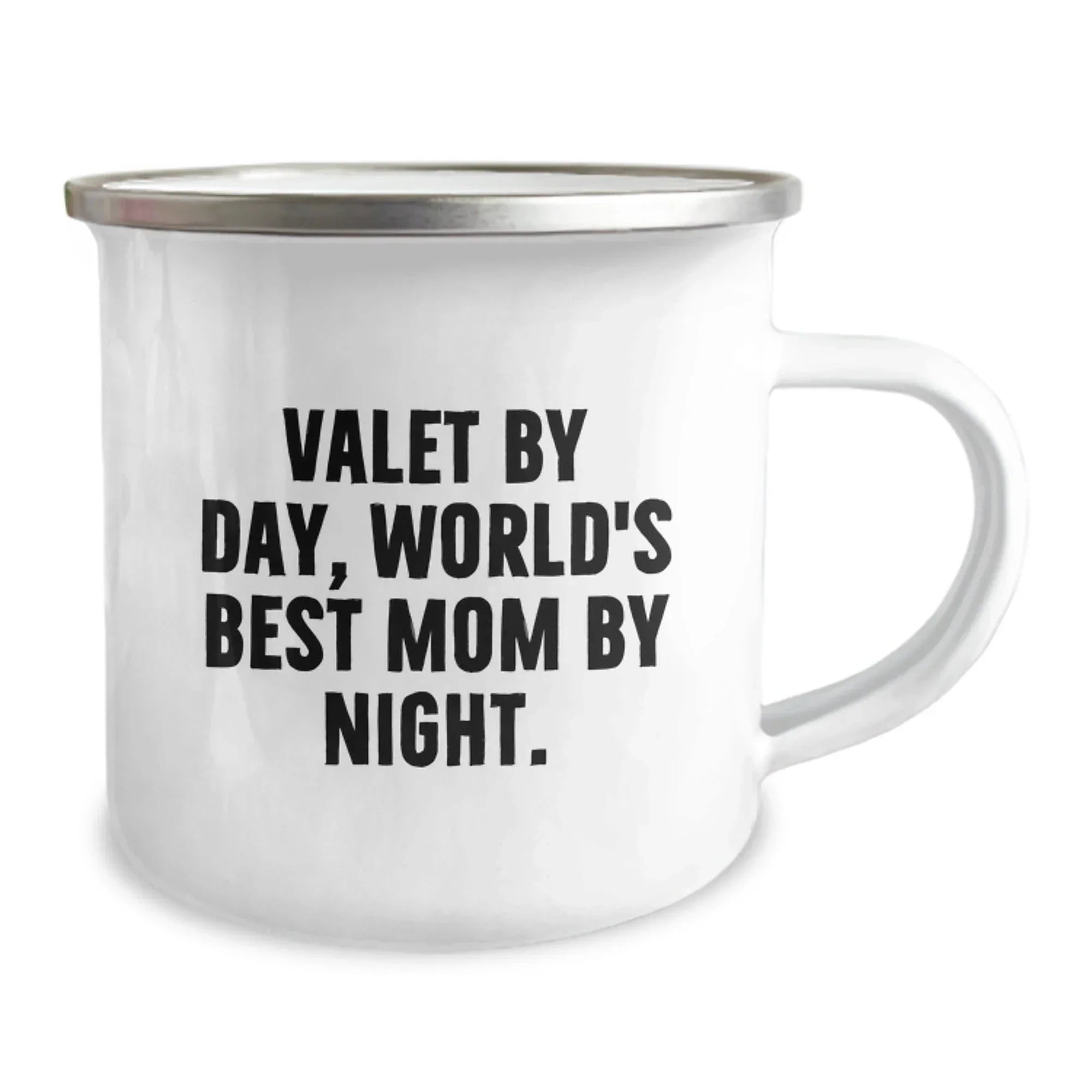 Valet Gifts from Men to World's Best Mom by Night - Funny Camping Mug for Christmas Unique Gifts