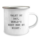 Valet Gifts for Him, Funny Camping Mug by Day Mom by Night, Gift from Friends