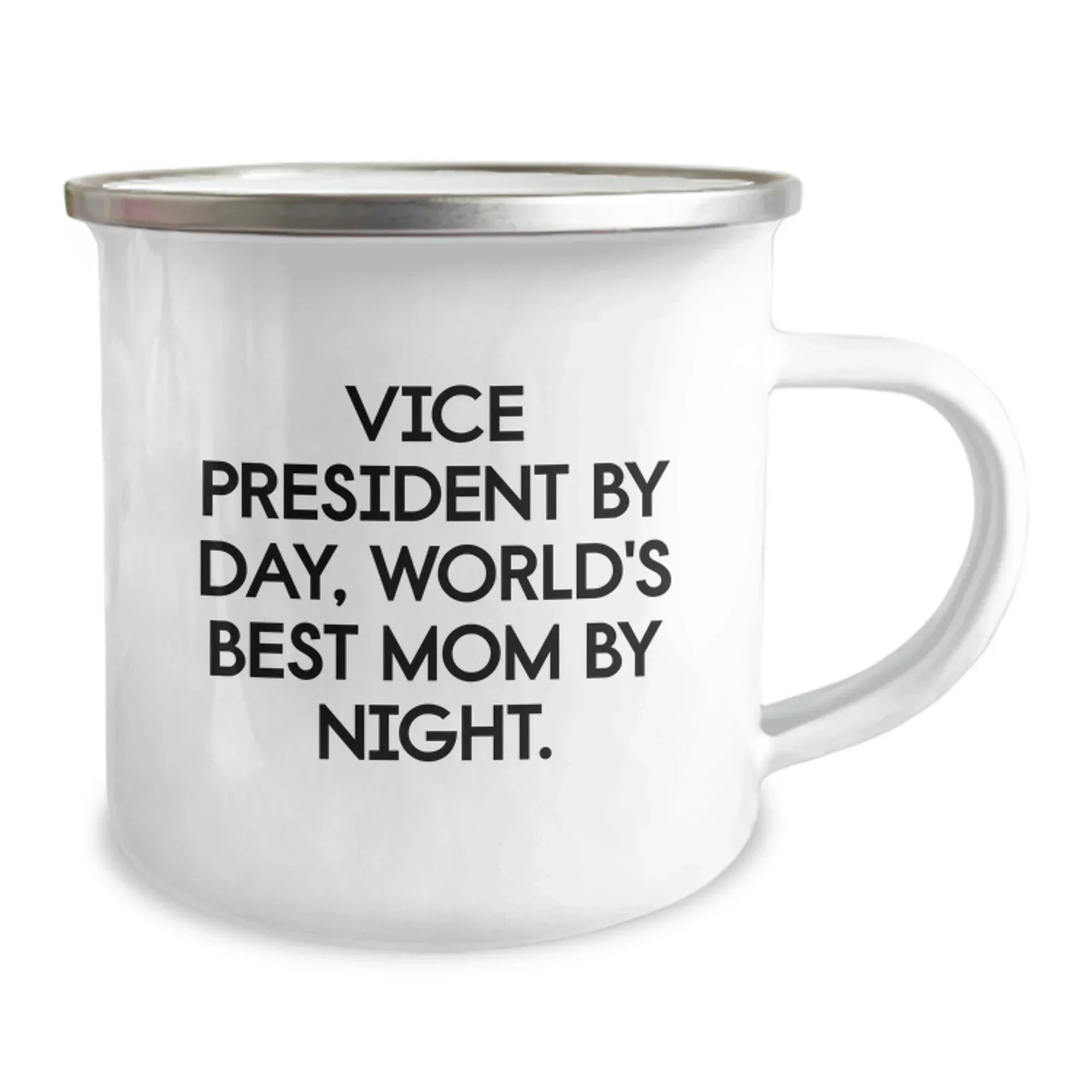 Funny Vice President Gifts for Men, Vice President By Day, World's Best Mom By Night. Camping Mug, Christmas Unique Gifts from Friends to Vice President