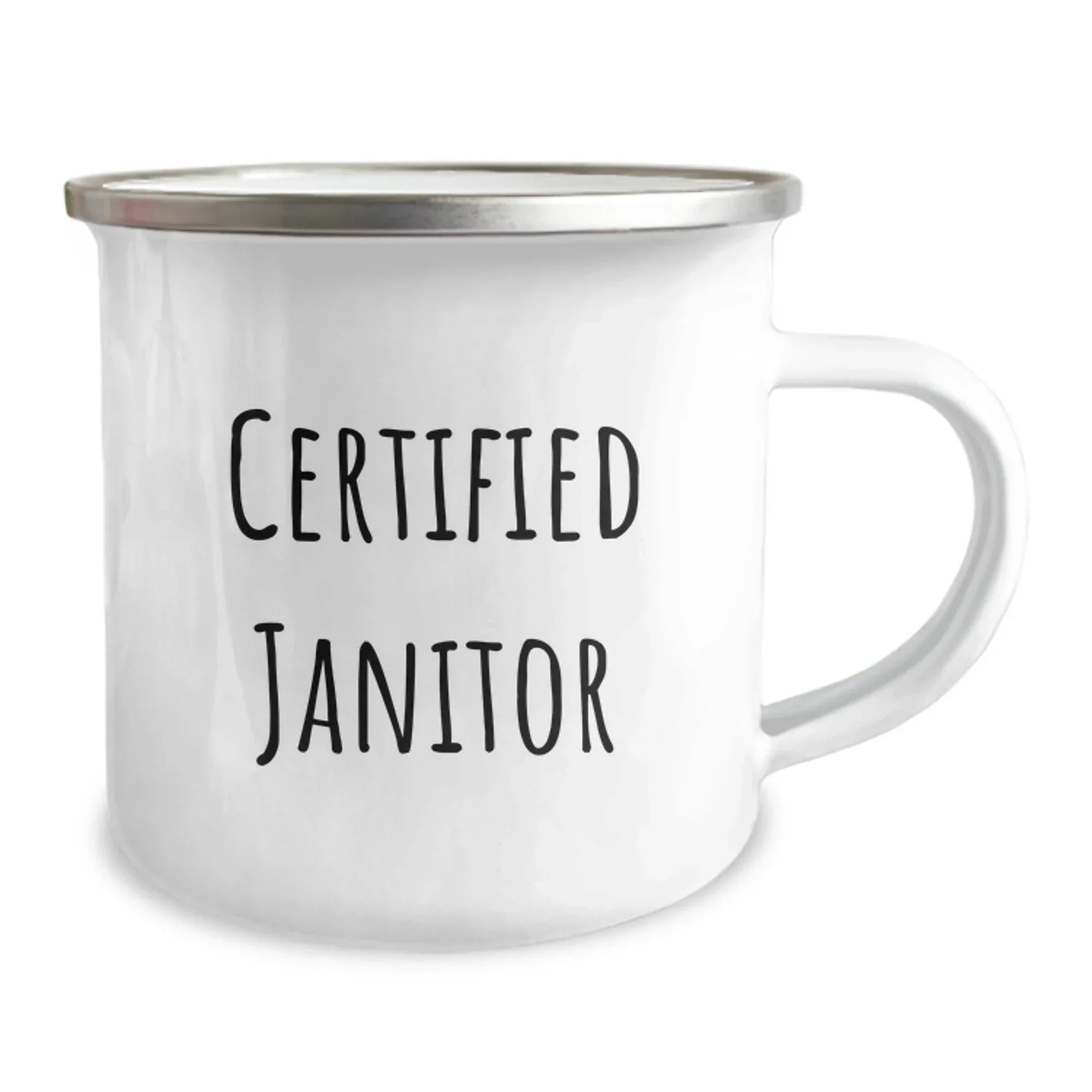 Funny Janitor Gifts from Friends, Christmas Unique Mugs for Janitor, Camping Mug Quote 'Certified Janitor, I'm Not Lazy I'm Just on Energy Saving Mode'