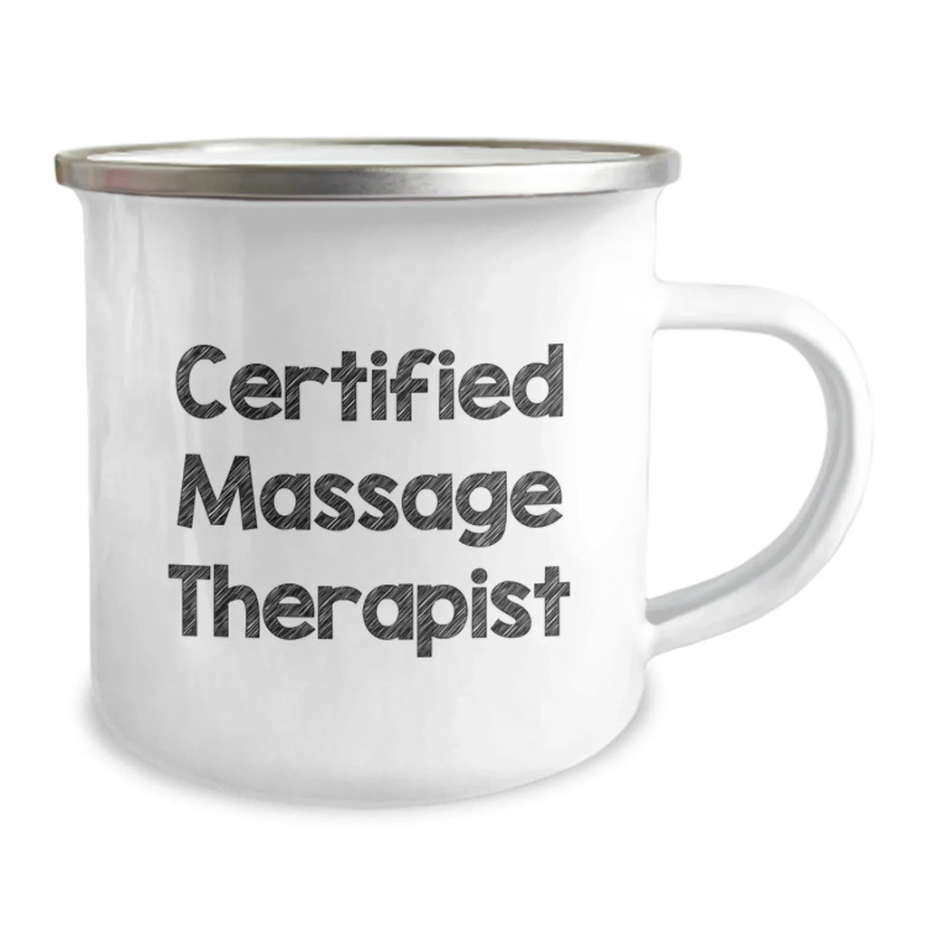 Funny Quote Massage Therapist Gifts from Friends for Christmas Unique Camping Mug