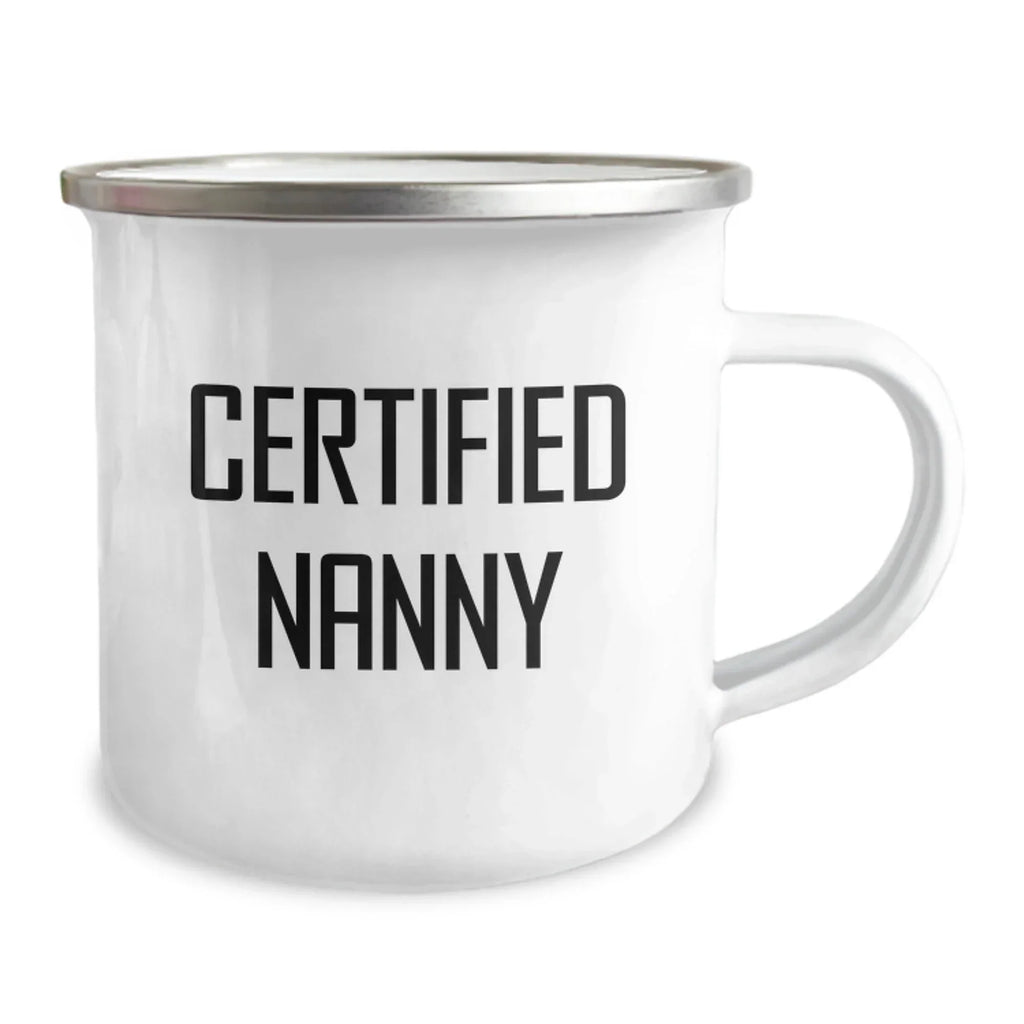 Nanny Gifts for Christmas Camping Mug - Funny Quote - 'You're the Cream in My Coffee' - Gifts from Family to Nanny