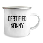 Nanny Gifts for Christmas Camping Mug - Funny Quote - 'You're the Cream in My Coffee' - Gifts from Family to Nanny