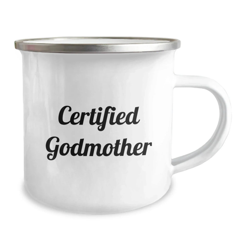 Gifts from Family to Godmother, Valentine's Fun Gifts, Funny 'World's Okayest Godmother' Camping Mug