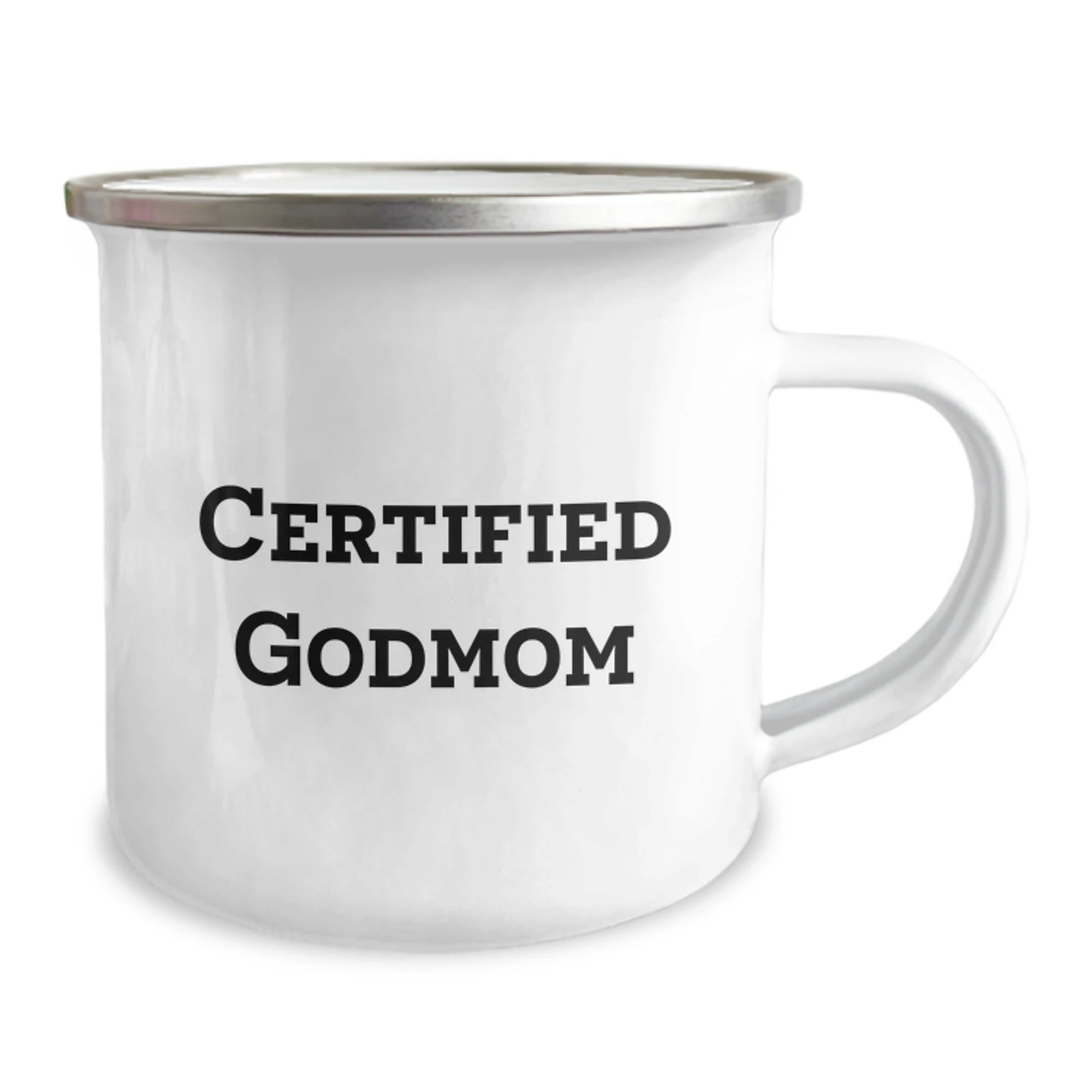 Funny Godmom Gifts from Family, Camping Mug for Godmom, 'Certified Godmom' Quote, Christmas Unique Gifts