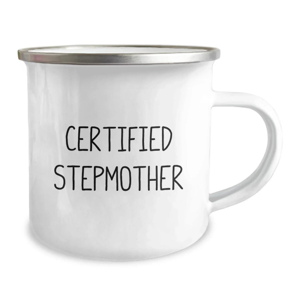 Funny Stepmother Gifts, Camping Mug for Stepmothers, Certified Stepmother Christmas Unique Gifts from Family to Stepmother