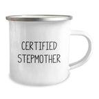 Funny Stepmother Gifts, Camping Mug for Stepmothers, Certified Stepmother Christmas Unique Gifts from Family to Stepmother