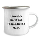 Korat Cat Lovers Unite - Funny Camping Mug Gifts from Friends for Korat Cat Enthusiasts on Birthday
