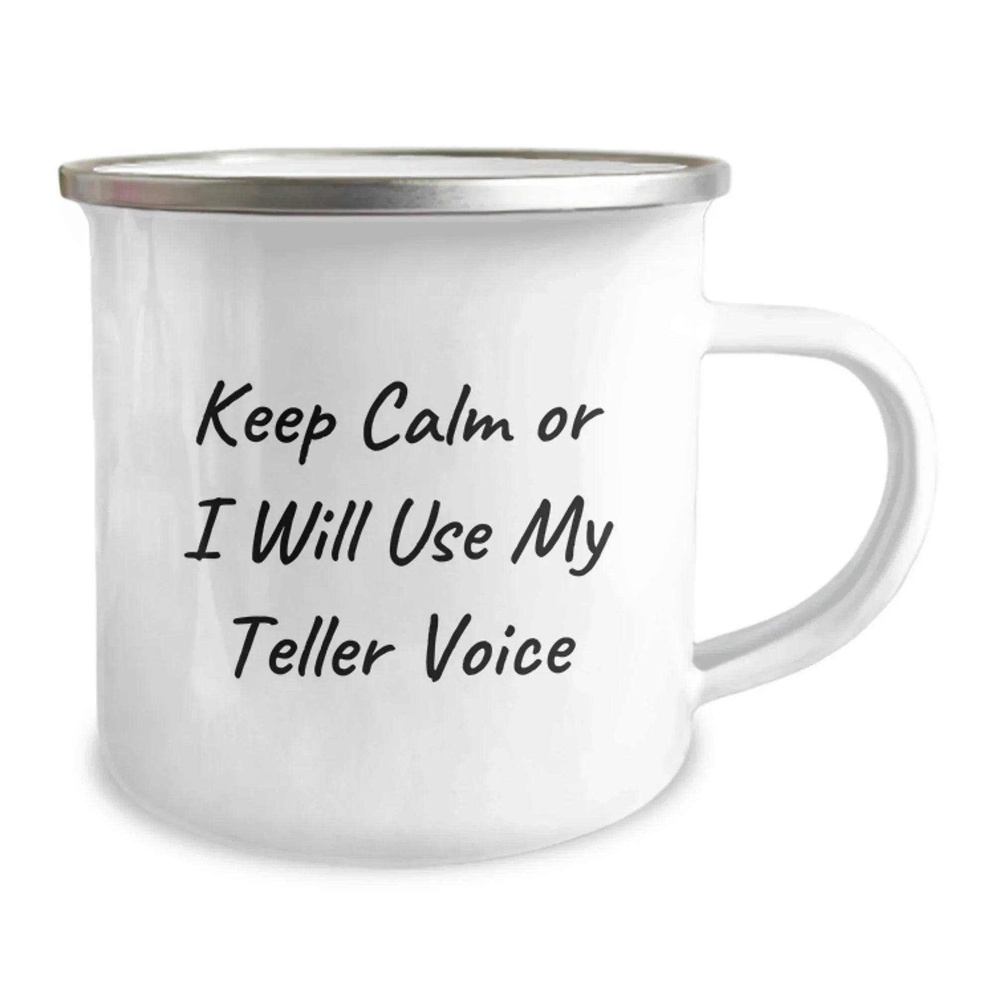 Teller Gifts from Friends for Valentine's Camping Mug - Funny Keep Calm Or I Will Use My Teller Voice Print
