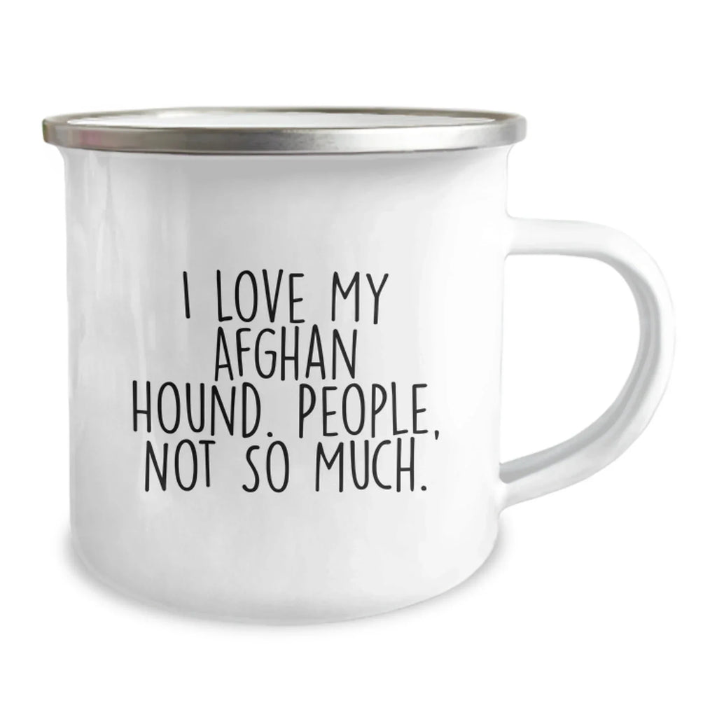 Afghan Hound Dog Lover Camping Mug, Funny Gift for Afghan Hound Dog Owners, Christmas Unique Presents from Friends and Family