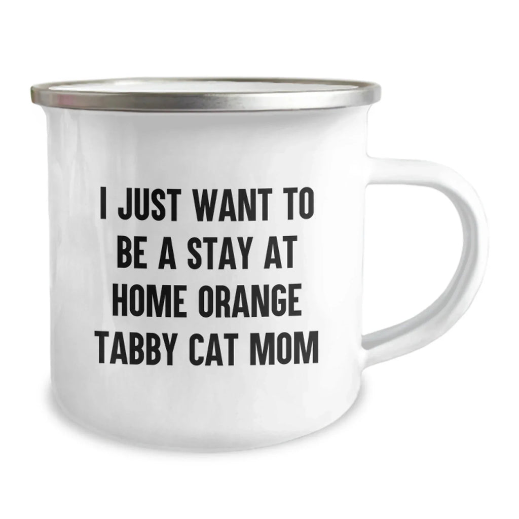 Funny Orange Tabby Cat Gifts for Orange Tabby Cat Lovers - Orange Tabby Cat Mom Camping Mug, Perfect for Christmas Unique Gifts from Men to Women, Coworkers or Friends