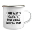 Funny Orange Tabby Cat Gifts for Orange Tabby Cat Lovers - Orange Tabby Cat Mom Camping Mug, Perfect for Christmas Unique Gifts from Men to Women, Coworkers or Friends