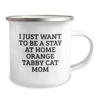 Funny Orange Tabby Cat Mom Christmas Camping Mug Gifts from Family Friends