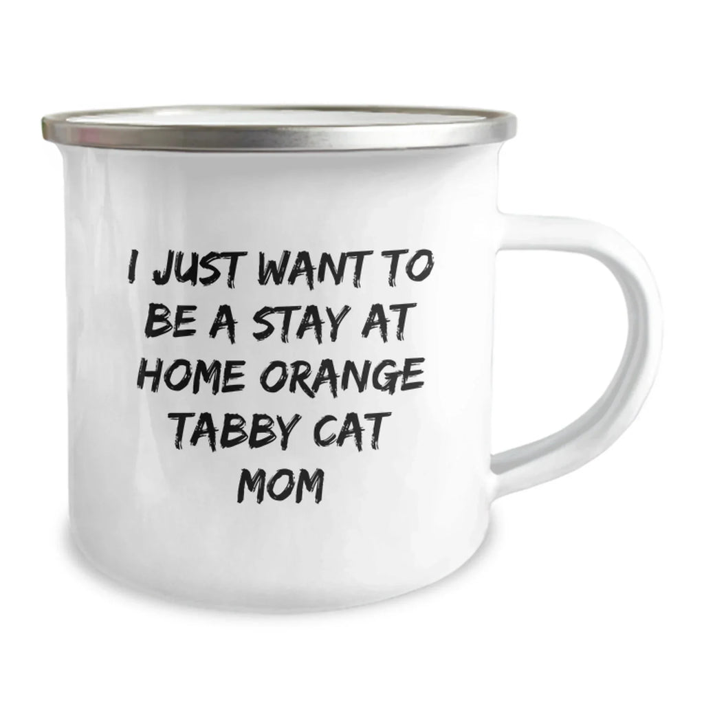 Funny Orange Tabby Cat Gifts for Orange Tabby Cat Mom - Orange Tabby Cat Camping Mug Valentine's Unique Gifts from Men to Women
