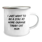 Funny Orange Tabby Cat Gifts for Orange Tabby Cat Mom - Orange Tabby Cat Camping Mug Valentine's Unique Gifts from Men to Women